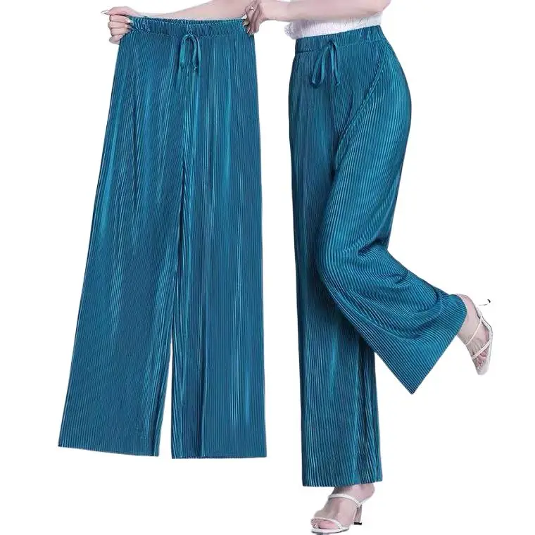 

Wide Leg Pants Women Elegant casual long maxi Pleated pants Fashion Vintage Trousers Streetwear oversize joggers pink pantalon