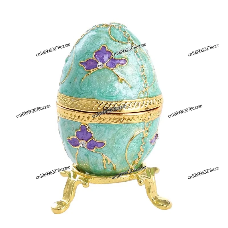 

Diamond-encrusted Painted Egg Jewelry Box, Ring, Earrings, Trinkets Storage, Creative Gifts