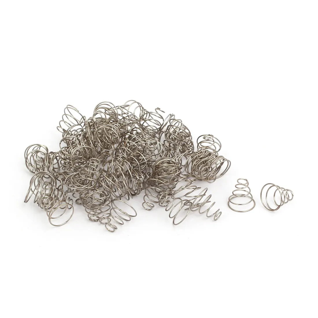 30/45/60Pcs Metal Tower Spring Taper Conical Compression Spring Silver Tone 11x5.5x11mm/10x6x19mm/15x6x26mm for Screen Doors