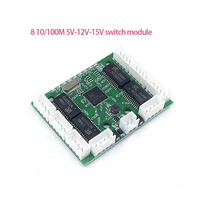 Unmanaged 8port 10/100M industrial Ethernet switch module  PCBA board OEM Auto-sensing Ports PCBA board OEM Motherboard