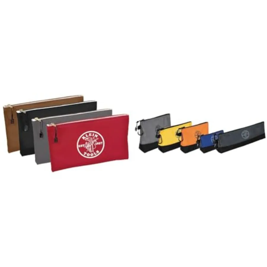 

Набор холщовых сумок на молнии и вертикальных чехлов для инструментов с карабинами, 4 и 5 штук в упаковке