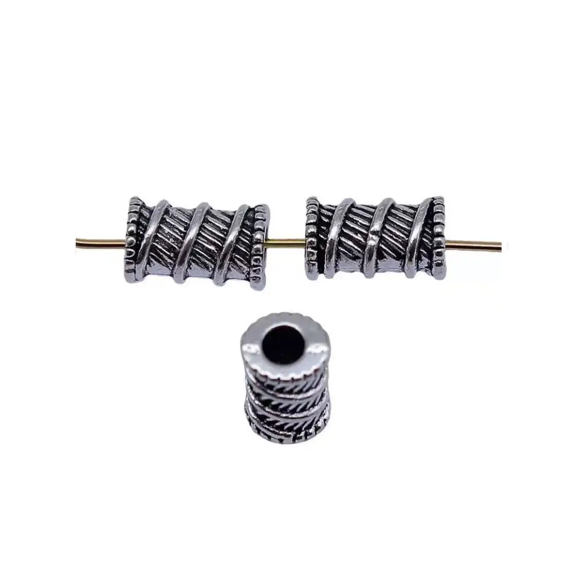 

35pcs 9.8*6mm, hole 2.8mm Zinc alloy metal spacer beads foe jewelry handmade HW3243