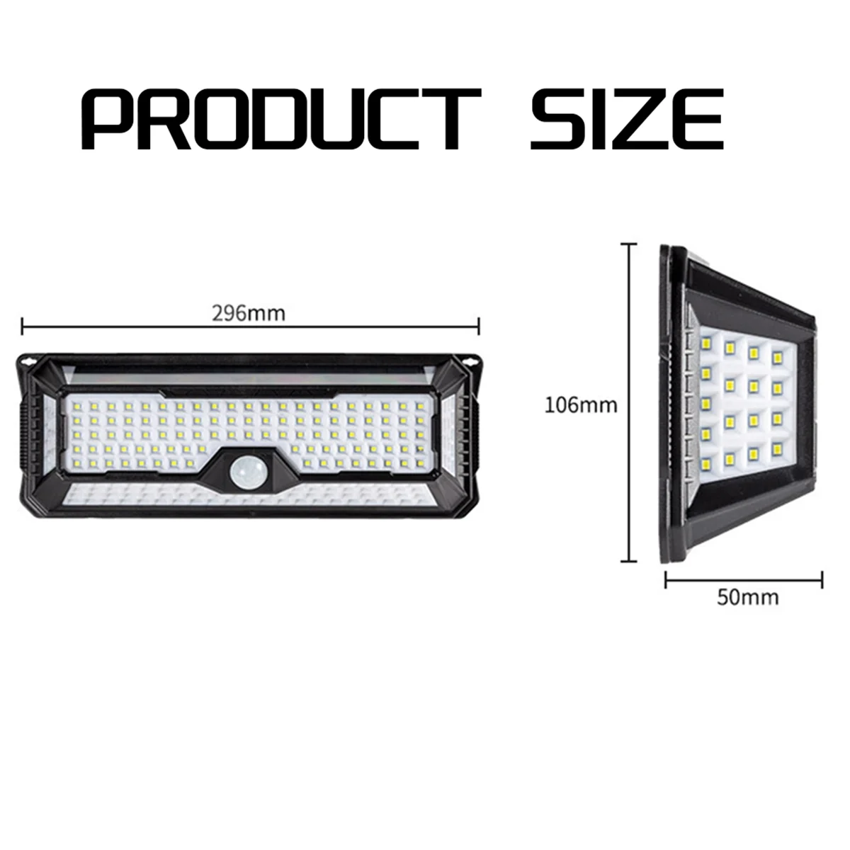 Solar Outdoor Lights, 4000LM 202 LED Motion Sensor Outdoor Light, IP65 Waterproof Solar Outside Lights with 4 Wide Angle