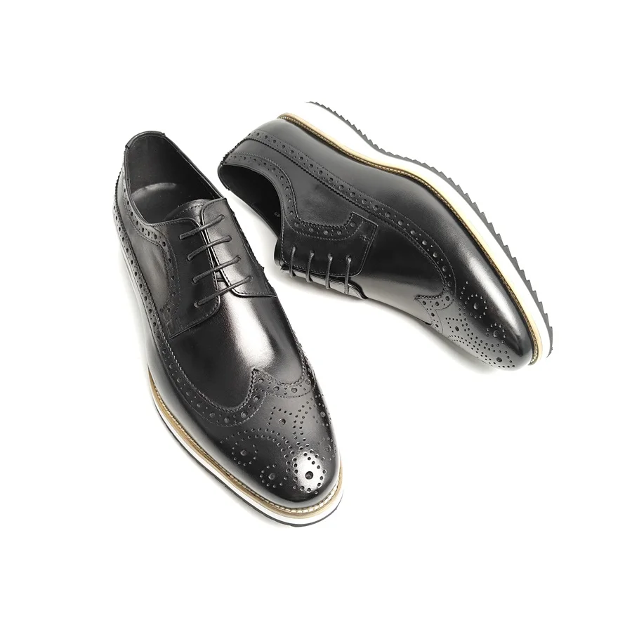 

Wholesale Fashion Office Men Shoes Genuine Cowhide Leather Oxfords Sneakers Business Leisure Handcraft Dress Shoes Good Quality