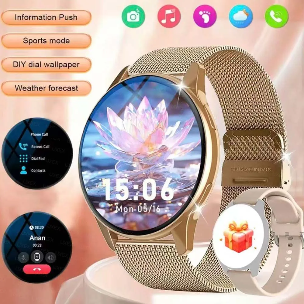 

Стильные женские часы BT Call, рождественские подарочные часы, полноэкранные фото, рождественский подарок, многофункциональные мужские часы для Android Ios