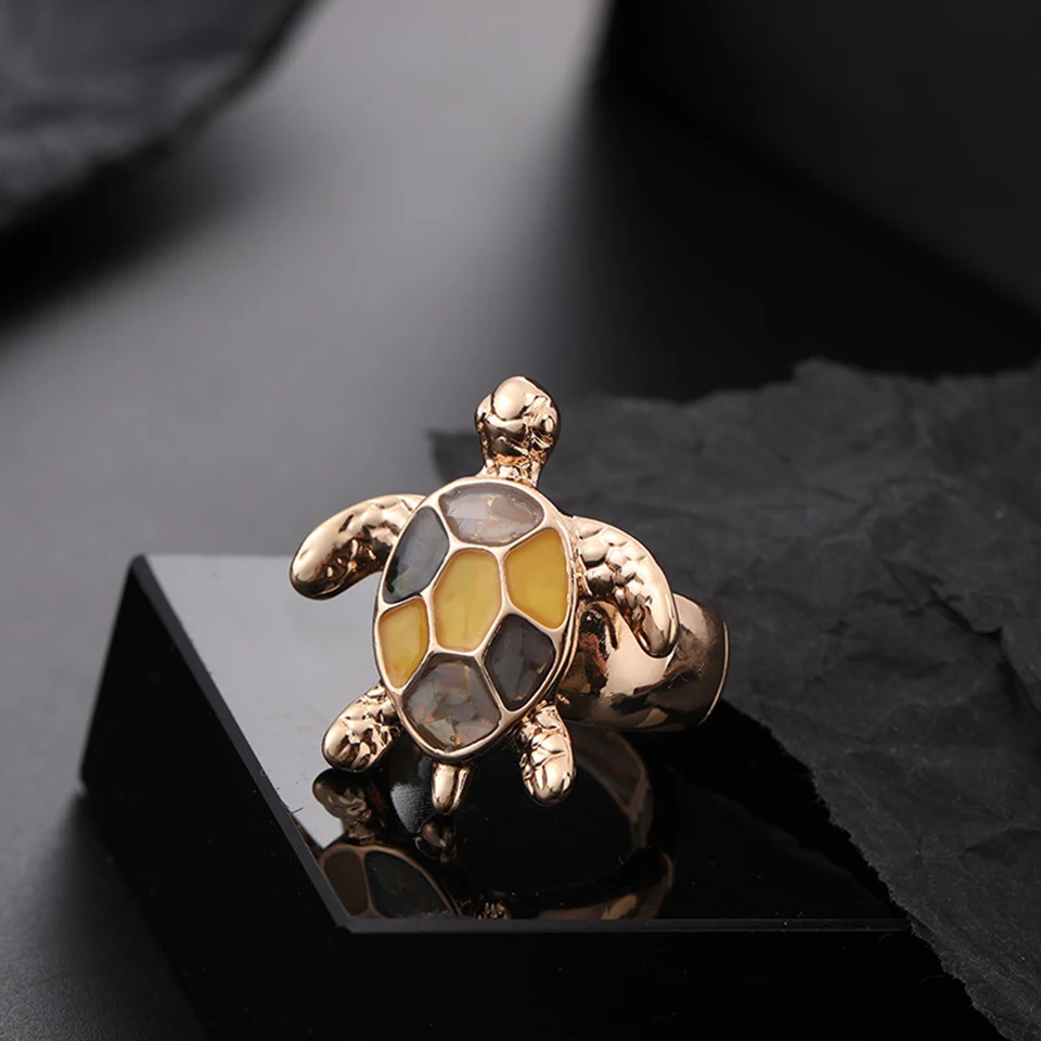 Vintage Jewelry Rings For Women Gold Color Turtle Korean Fashion Paired Rings Gothic Modern Accessories New in Ring Dropshipping