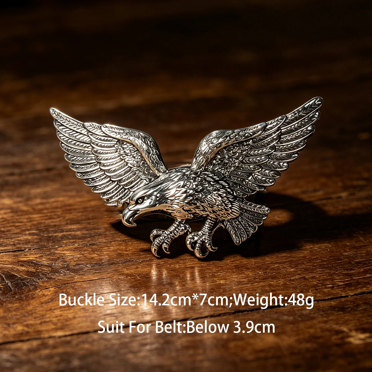 BuckleClub zinc alloy retro flying eagle belt buckles for 3.6-3.9cm width belt Trendy Western dragon Snake Gothic Punk Buckle view 2