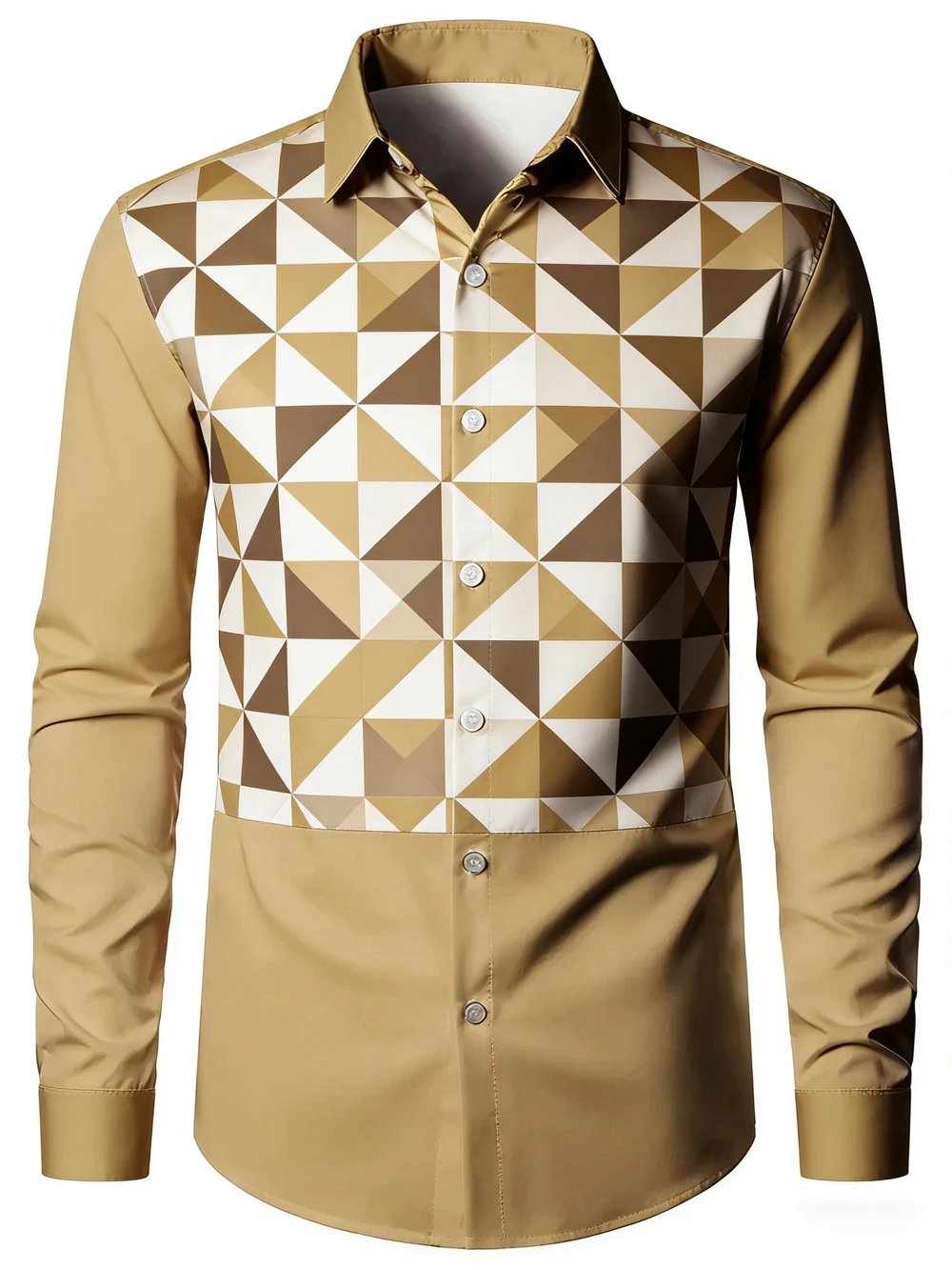 

2026 New Simple Natural Pattern 3D Printed Shirt Hawaiian Vacation Casual Long-sleeved Lapel Shirt Men's Outdoor Party Clothes