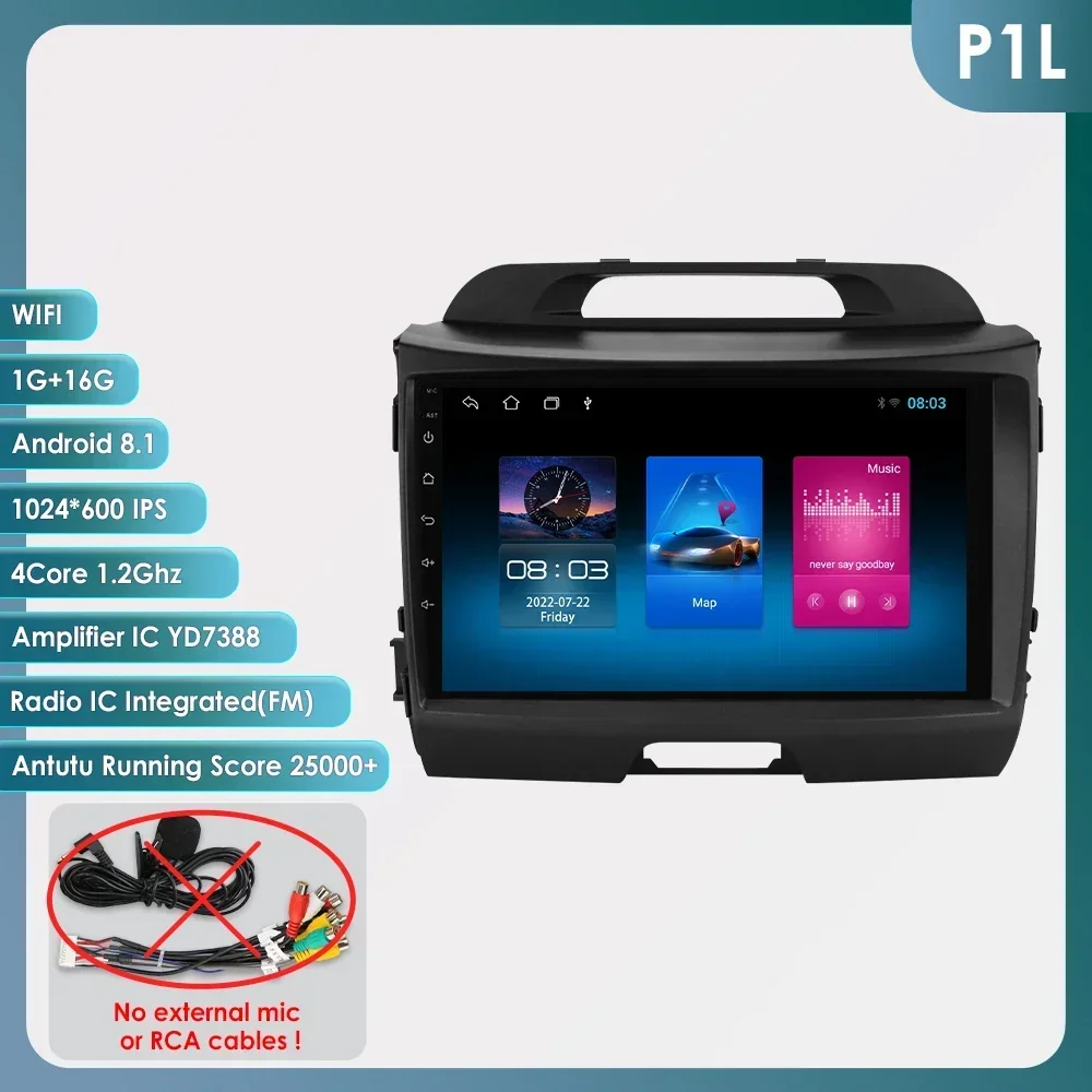 Hizpo 9'' 7862 AI Systeem 360 Camera CarPlay Android Auto autoradio voor KIA Sportage 3 2010-2016 GPS Navigatie Multimedia Speler