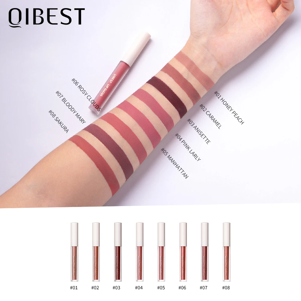 Make Up Matte Liquid Lipstick Waterproof Long Lasting Lip Gloss Velvet Mate Nude Red Lipsticks Lipgloss Makeup Cosmetic Brushes