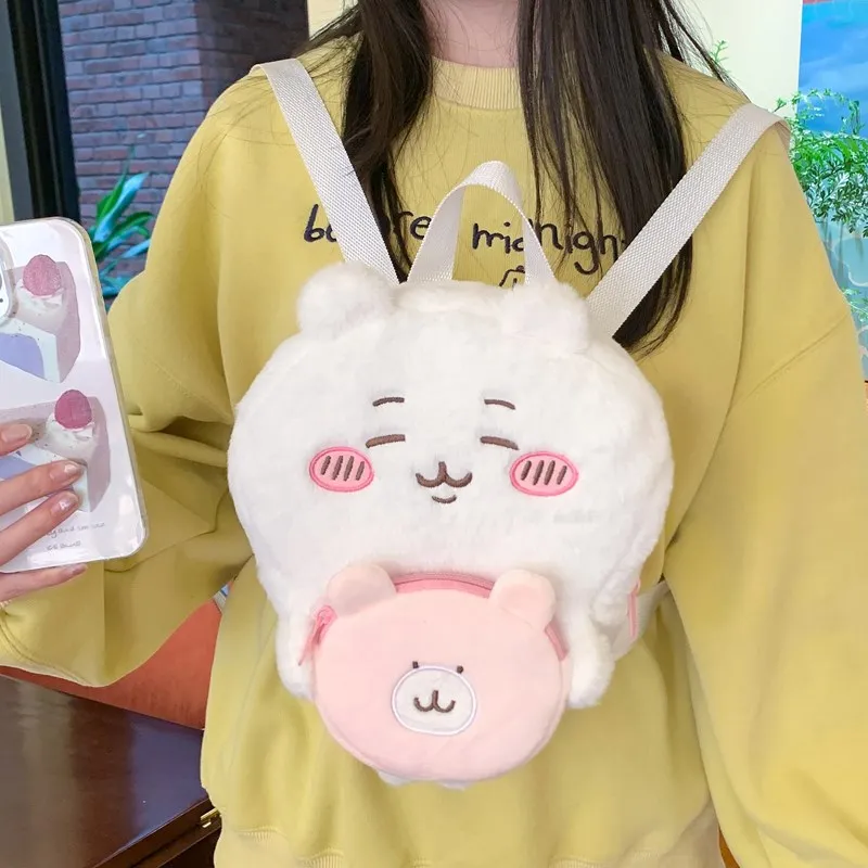 

Japanese-style Usagi Cute Backpack Hachiware Plush Toy Cartoon Large-capacity Double-shoulder Bag Niche Design Mini Backpack