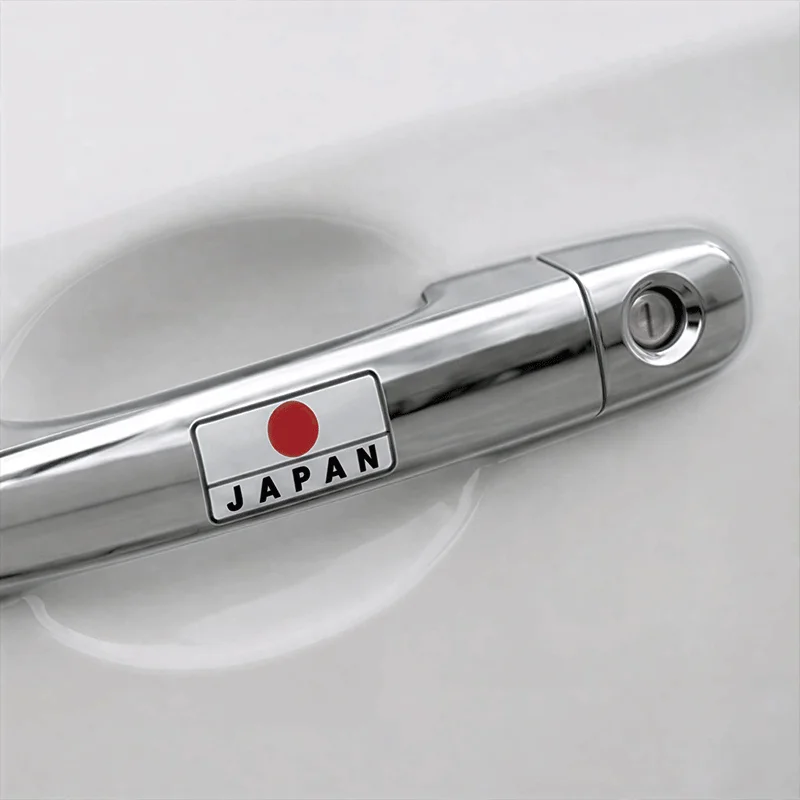 1 Set Japan Flag Style Car Sticker, Badge Emblem Vinyl Decal, 2Pcs /4Pcs Optional for All Types of Vehicles
