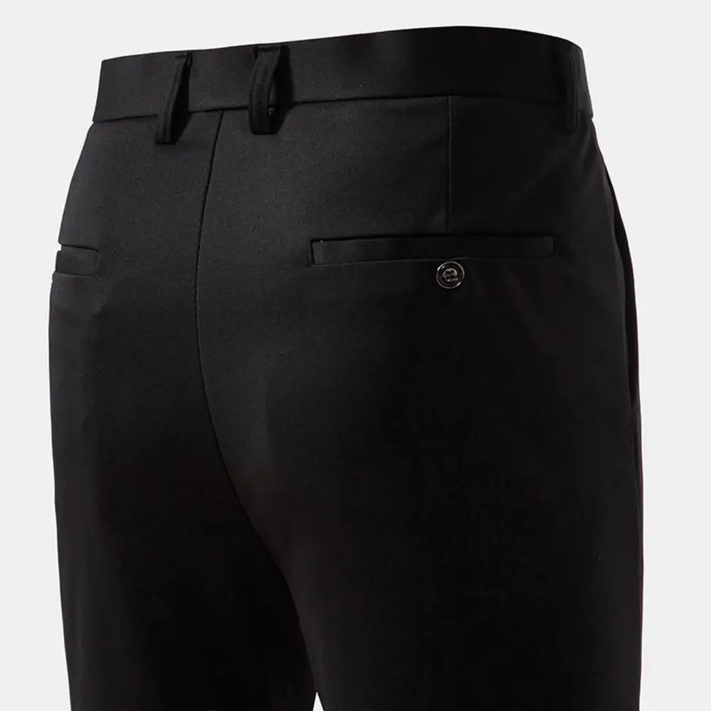 Pantaloni da tuta pantaloni eleganti da uomo Slim Fit con tasche con chiusura a cerniera per abiti da ufficio formali eleganti per appuntamenti