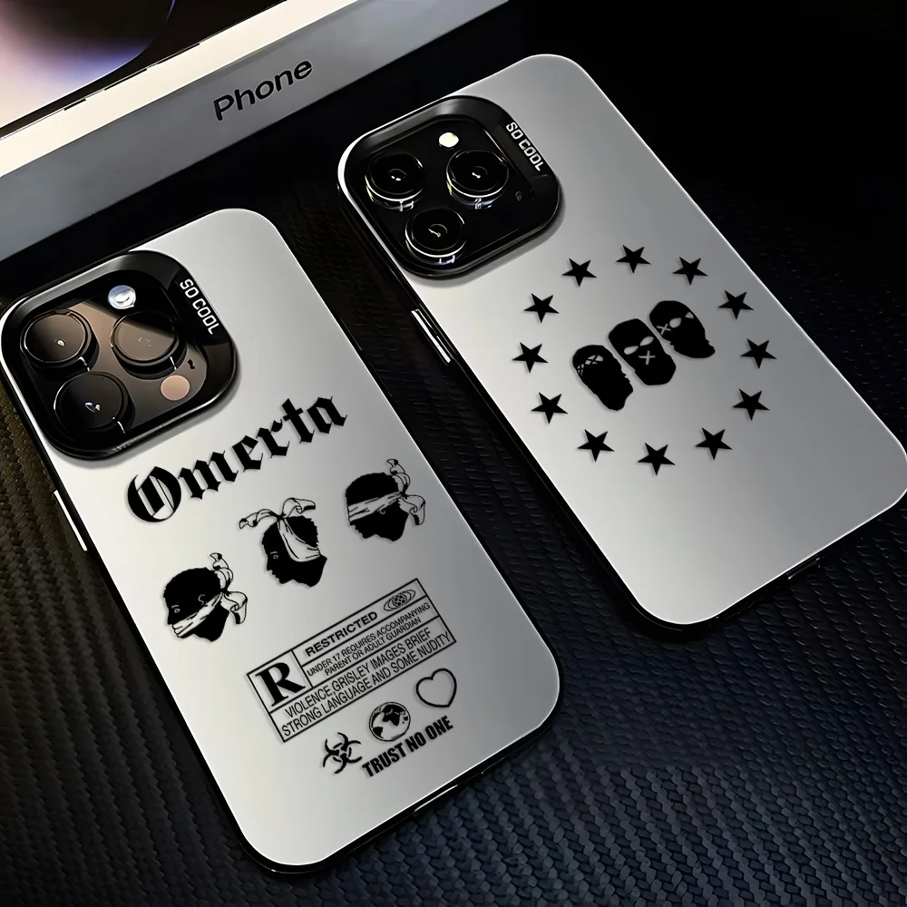 Fashion O-Omerta M-Maes Phone Case For iPhone 16 15 14 13 12 11 mini Pro Max X XR XSMAX 8 7 Plus Anti Fall Matte Back Cover