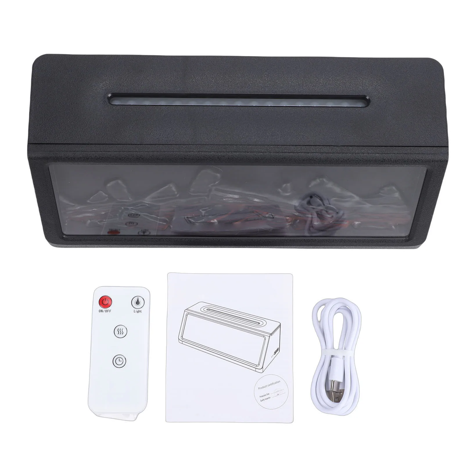 

Fireplace Aromatherapy Diffuser 5W with RGB Lights 320ml Essential Oil Quiet Humidifier for Home Bedroom Hotel