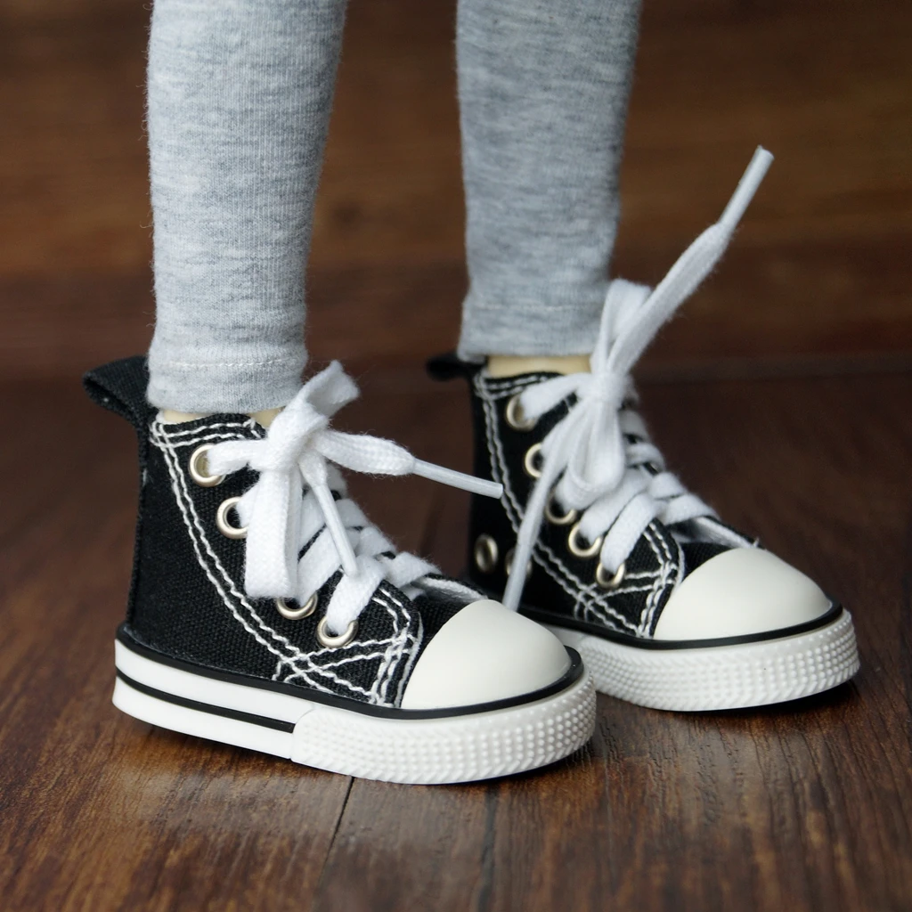 

BJD SHOES Black Sneakers Canvas Sports Flats For 24" 1/3 SD13 DK DZ AOD DD Doll FREE SHIPPING