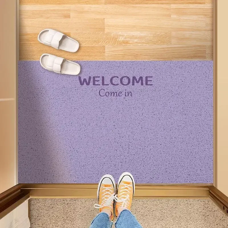 Welcome Text Pattern Wire Loop Mat Wear-Resistant Easy to Clean Non-Slip Entrance Doormat for Home Decor