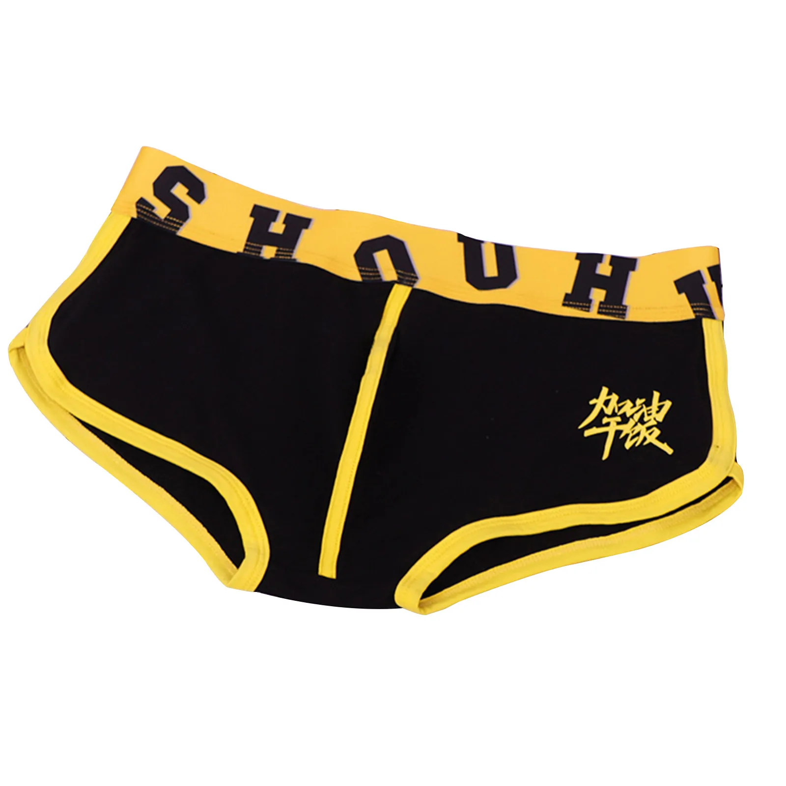 men's underwear stitched fashion sexy panties cozy breathable boxer briefs with personalized Chinese character printing hombre