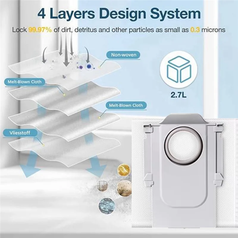 T27C Spare Parts For Roborock Qrevo Edge/Qrevo Edge S5A Main Side Brush Hepa Filter Dust Bag Mop Cloth Efficient Cleaning