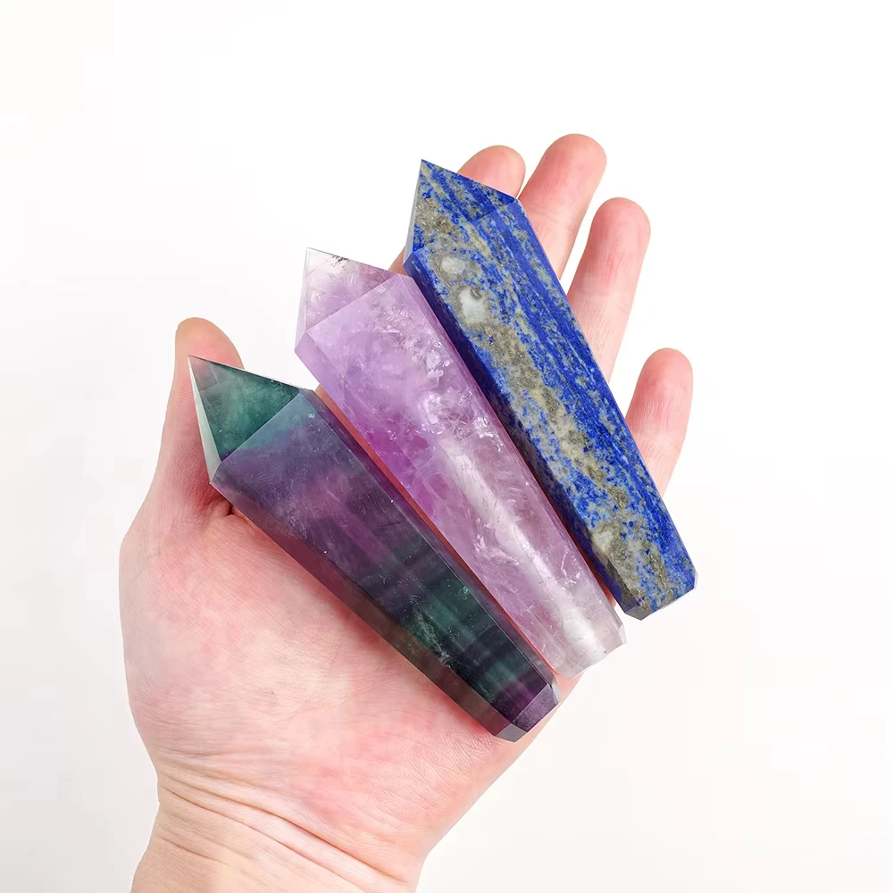 1 قطعة نقطة الكريستال الطبيعي شفاء كريستال الحرف الأحجار الكريمة نقطة للرجال نقاط عالية الكمال لهدايا العيد