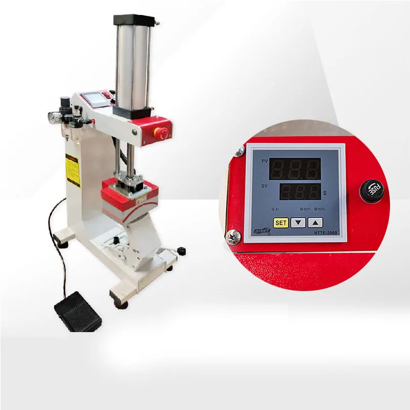 Anti-Discoloration Single Station Hot Labeling Machine 10x10 Automatic Heat Press Pneumatic Printing Pattern Equipment