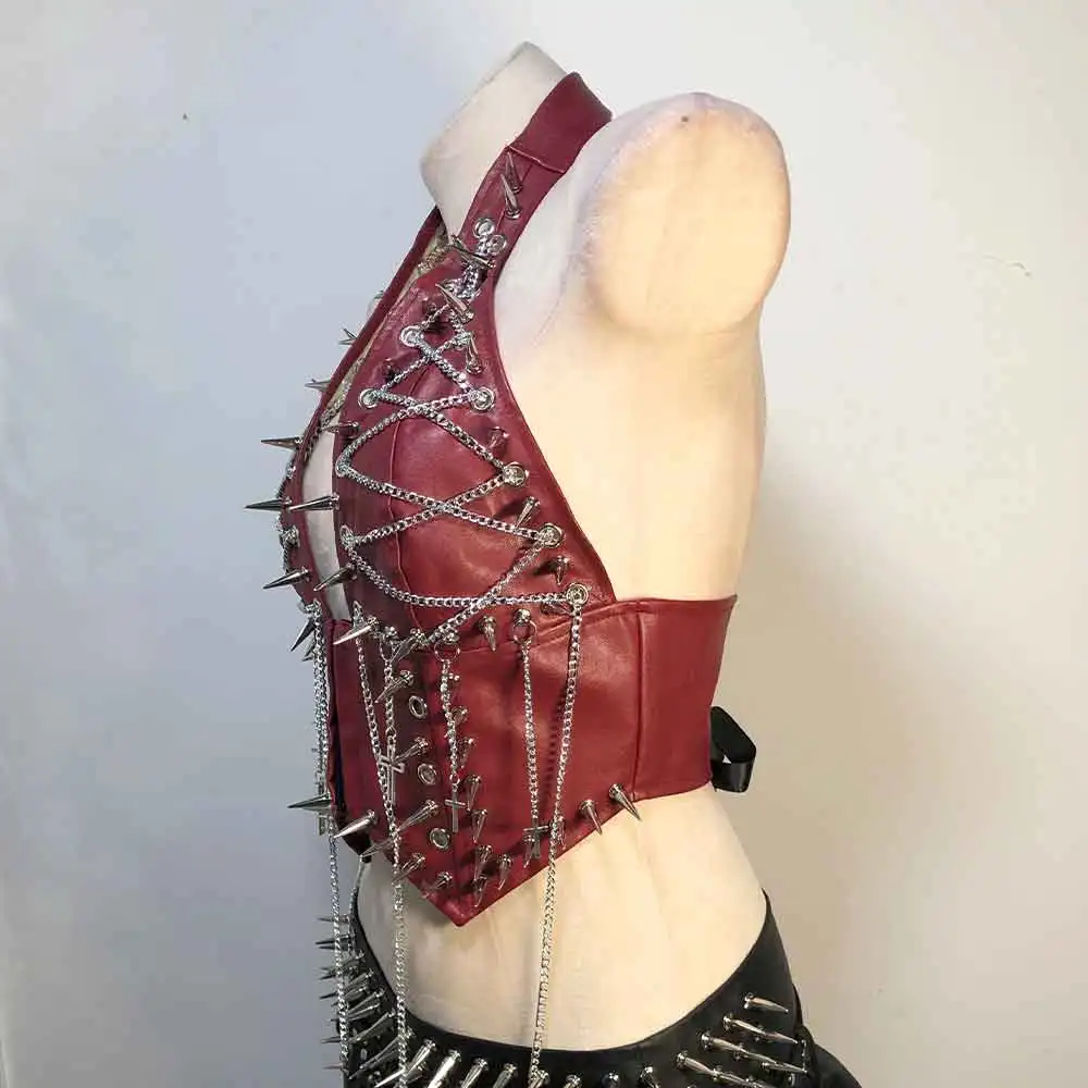 Goth Tops Scene Punk Rock Clothes Rave Outfits Spiked Grunge Harajuku Emo Clothing Gothic Tank Festival Bra Festival Outfit Y2K