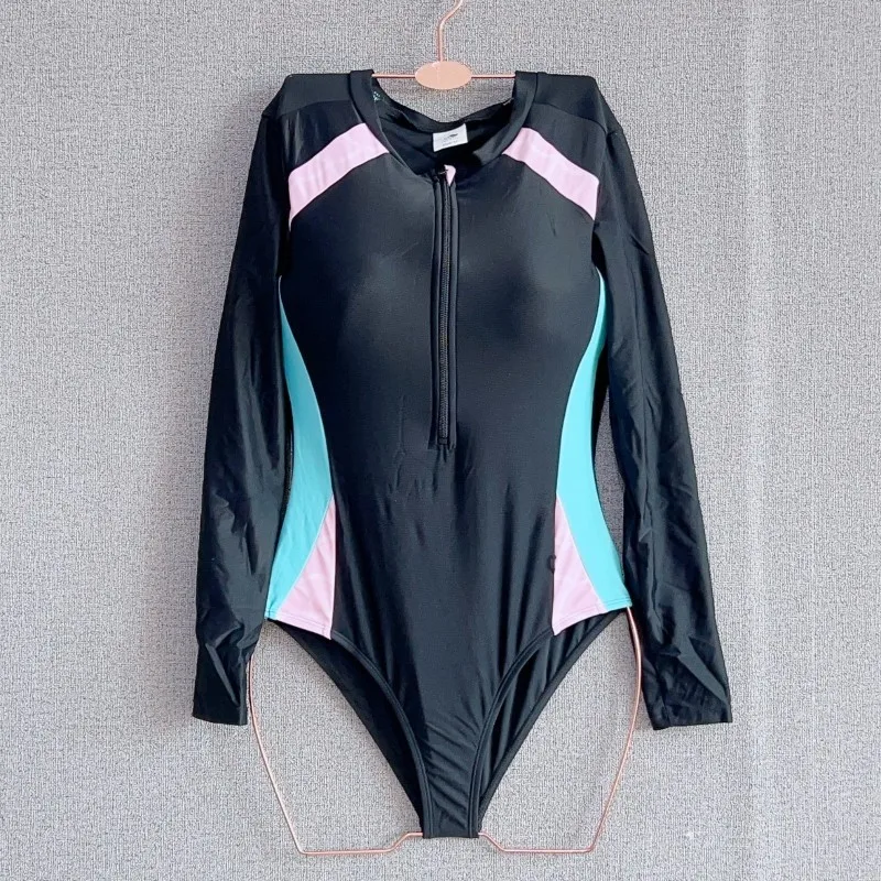 

Amber Single Lady Surf Suit Long Sve Swimming Costume Girls Sunscreen Belly Cover Slimming Profional Swimming Costume