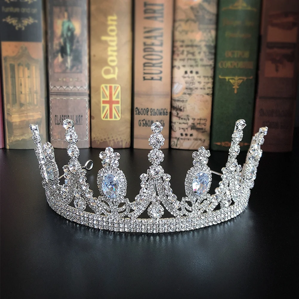 

1Pcs Bride Crystal Crown Elegant Wedding Headdress Lightweight Durable Bridal Tiara Hair Accessory Crystal Crown