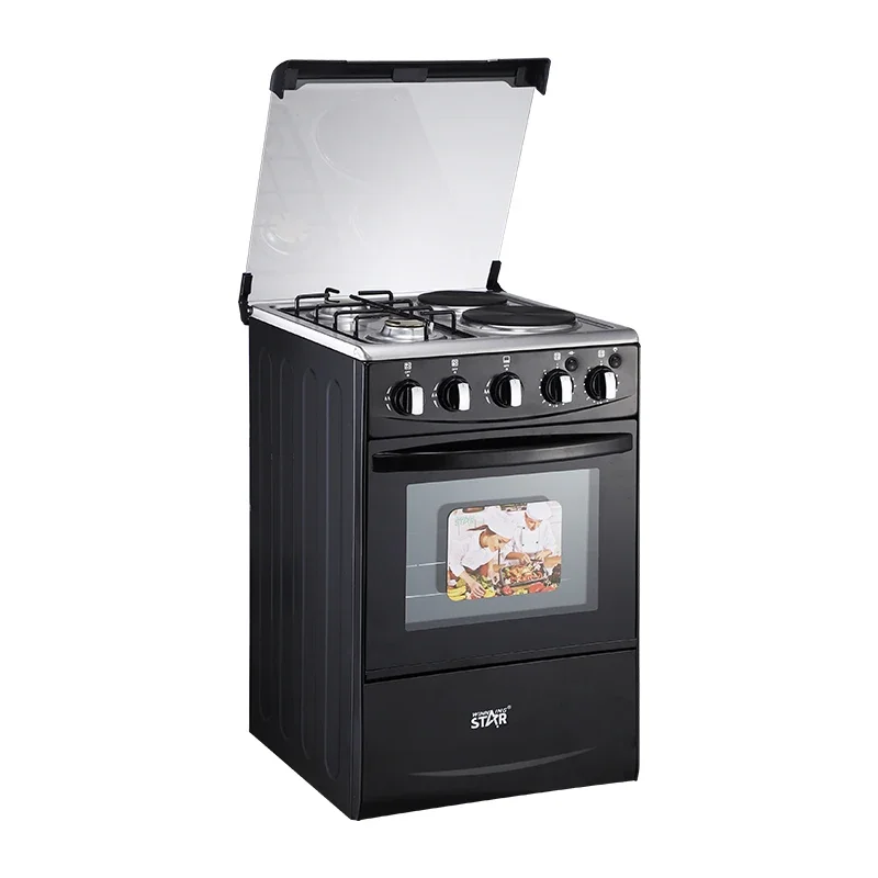 WINNING STAR Black Large Standing Electric Baking Oven WST-K50-L01W Turkey 2 Gas Burner Cooking Stove