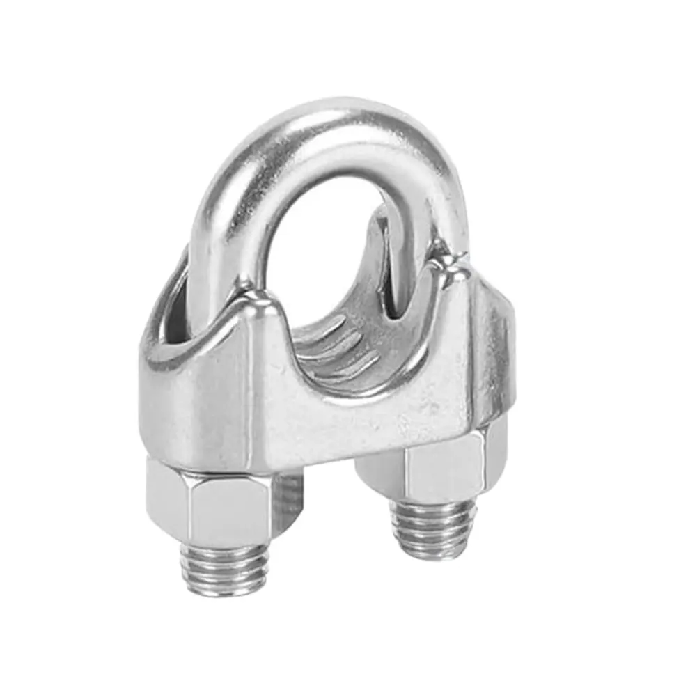 40pcs Stainless Steel Wire Rope Clamps U-Shaped Tighteners For Secure Cable Fastening For Home Marine Industrial DIY Application