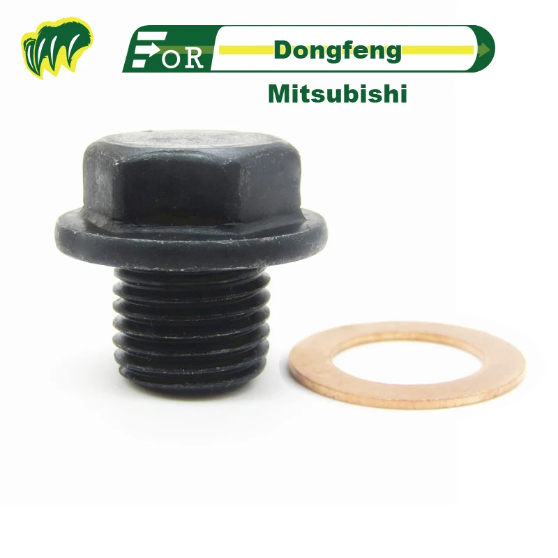 

2piece For Dongfeng Forthing lingzhi JOYEAR Mitsubishi 4G63/64/18/15/94/93 Oil Drain Plug Screw Sump Drain Nut Oil Drain Bolt