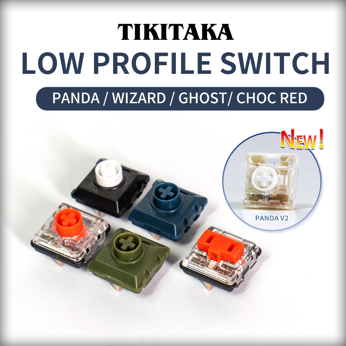 TIKITAKA Hitbox Panda/Wizard/Ghost Low profile Switch  Joystick Controller Accessories Arcade Fighting Stick Keyboard