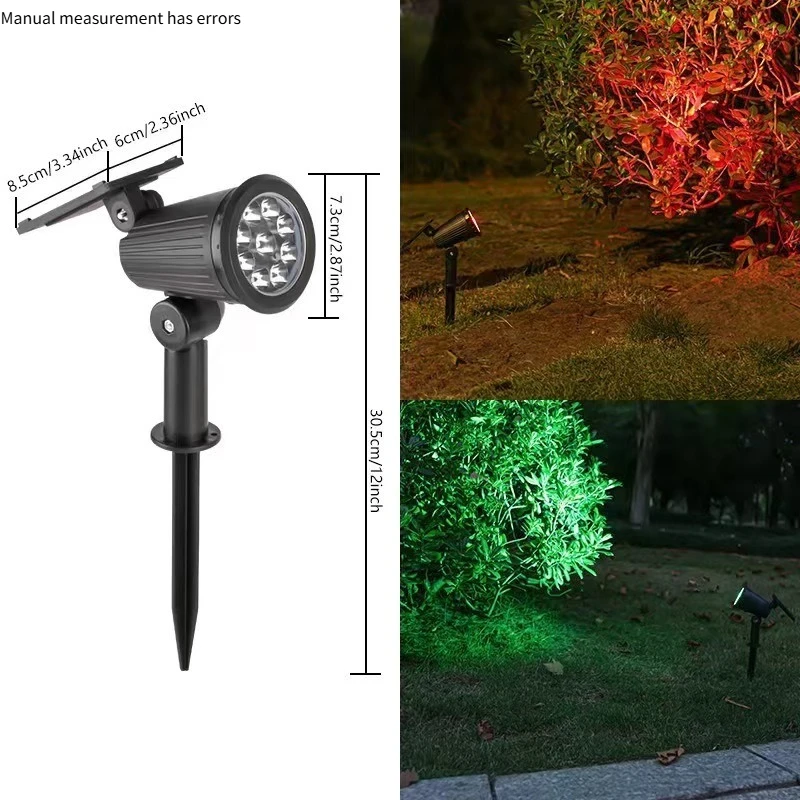 Pathway Lawn Lamp 9 LED Solar Spot Light Outdoor Waterproof Spotlights Solar Garden Lights Landscape Lighting Decoration