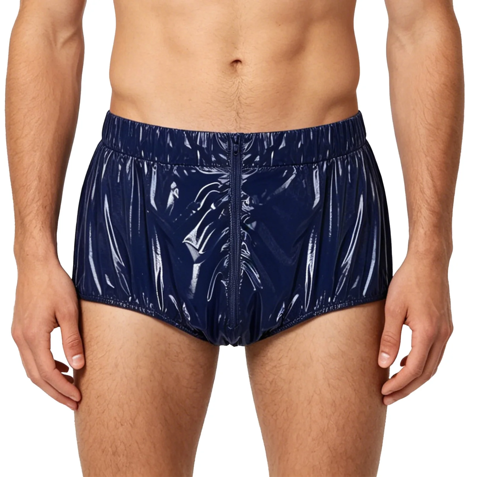 Men Waterproof Diaper Cover Briefs Leakproof Adaptive Special Needs Clothing Elastic Waistband Zipper Panties Underwear Swimwear