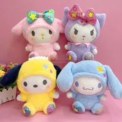 Juguetes de peluche de Anime Sanrio Kawaii, Hello Kitty, My Melody, Cinnamoroll, Kuromi, muñeco de peluche suave, decoración del hogar, regalo para niños