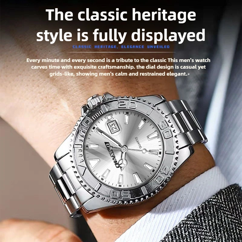 Nuovo bellissimo orologio da uomo di lusso Orologio automatico di lusso impermeabile Studente Tendenza Moda Orologio al quarzo luminoso Regalo di compleanno