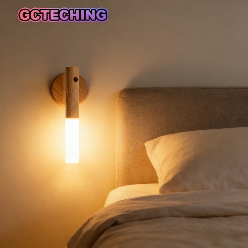 

Rechargeable LED Smart Motion Sensor Night Light for Corridor Cabinet Bathroom Kitchen Bedroom Wall Lighting