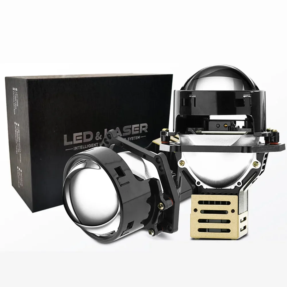 3-Inch Bi LED Projector Lens - High/Low Beam, Easy Installation, 12V 65W 14000LM 6000K Headlight Retrofit for Universal Car