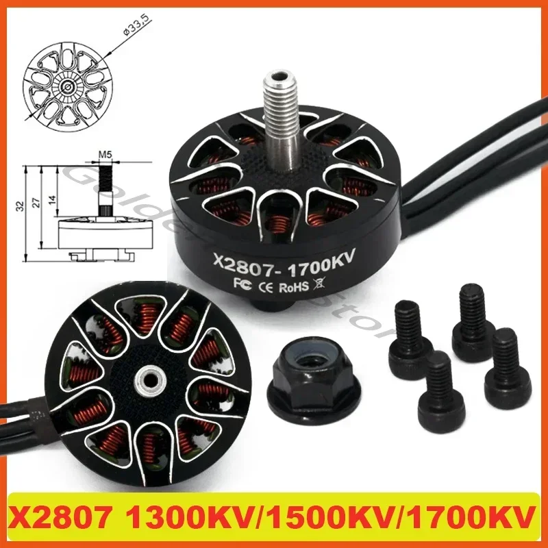 E-power X2807 2807 motor 1300kv 4s 1500kv 1700kv 6s brushless motor for fpv freestyle 7 inch long distance lr7 drone diy parts