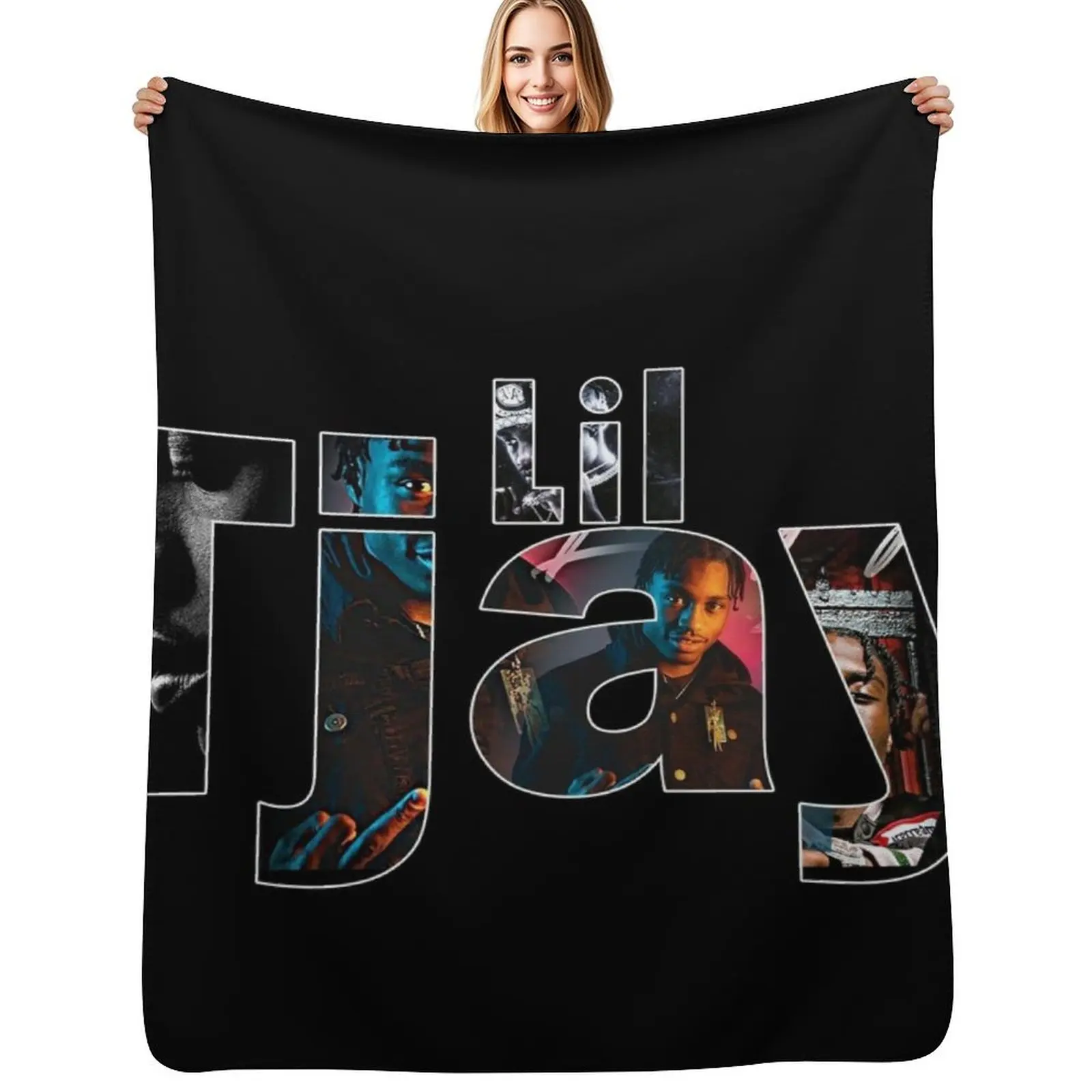 

Lil Tjay Throw Blanket warm winter Bed linens Kid'S Luxury Throw Blankets