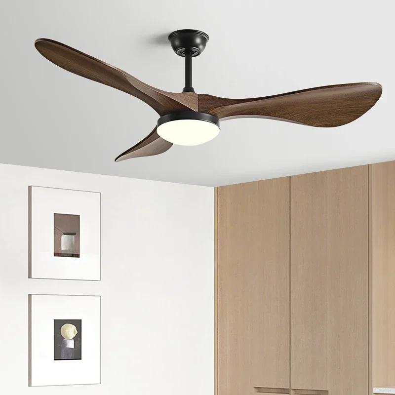 Electric Fan Household Ceiling Fan With Light And Control 220V Modern Simplicity 52Inch Strong Wind Ceiling Fan Light Restaurant
