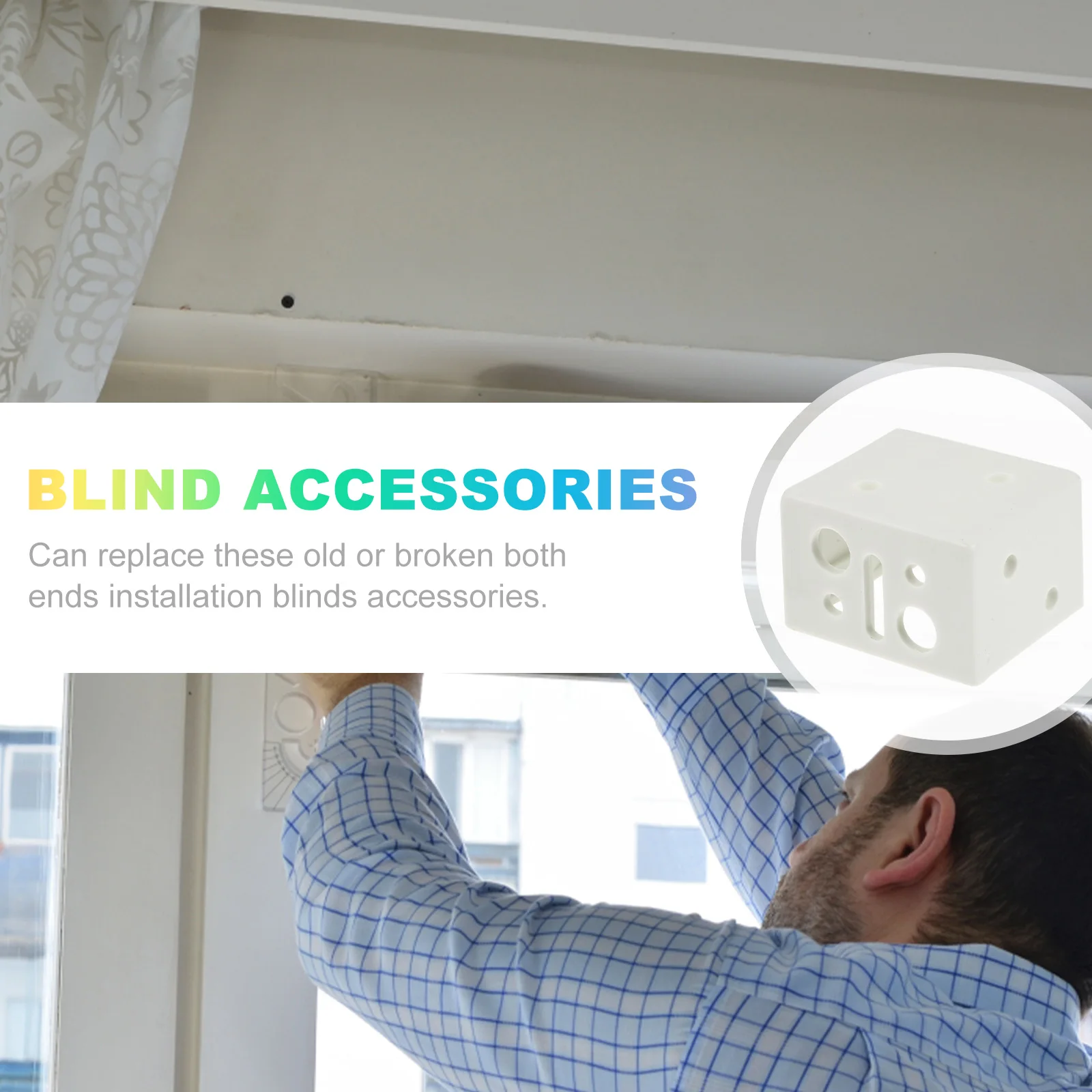 

4Pcs Two-Ended Installation Blinds Parts Reliable and Easy to Install for Multiple Scenarios Installation Blinds Parts