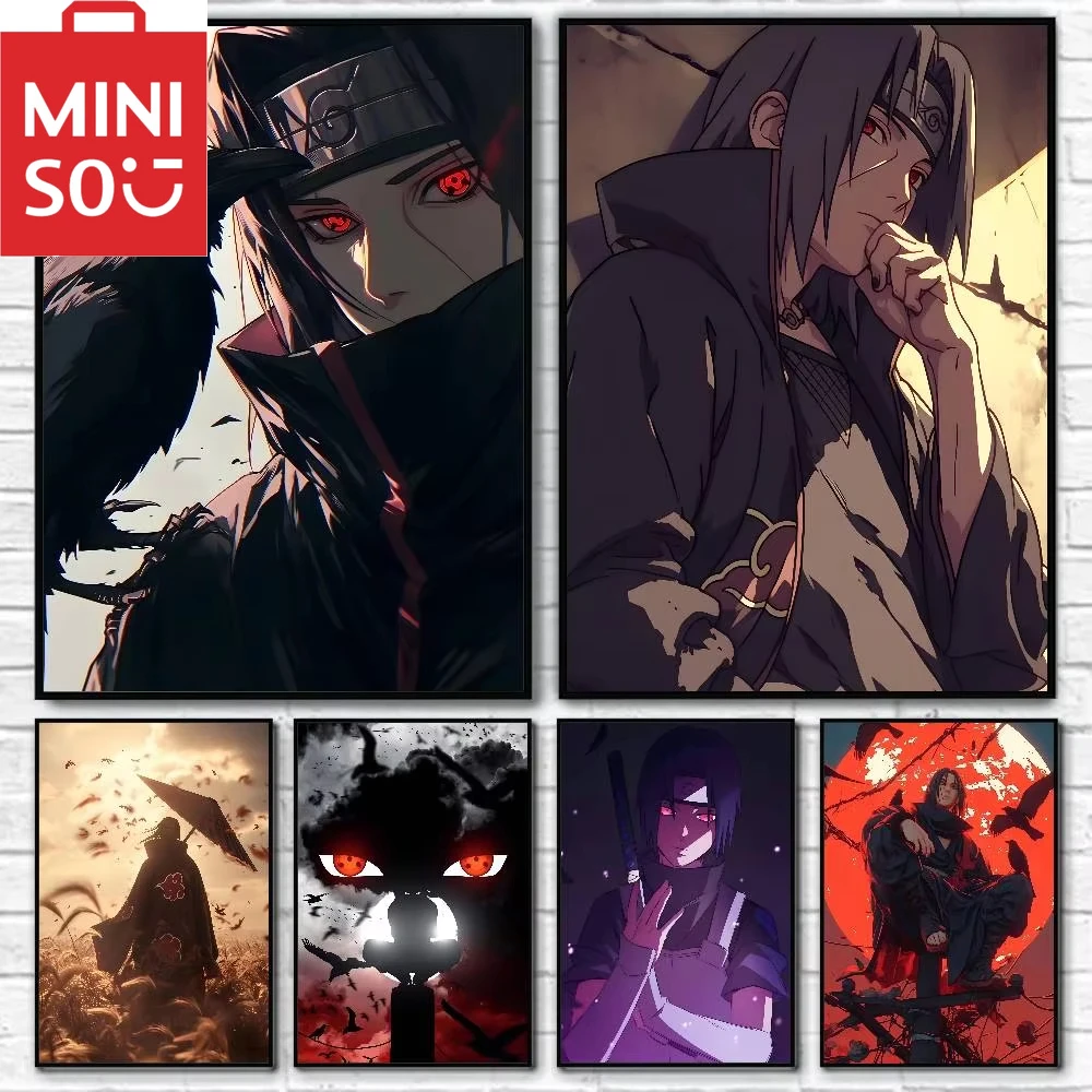 Kits de pintura por números DIY MINISO, pintura de Anime I-Itachi U-Uchiha con números, decoración del hogar, arte de pared, regalo perfecto,
