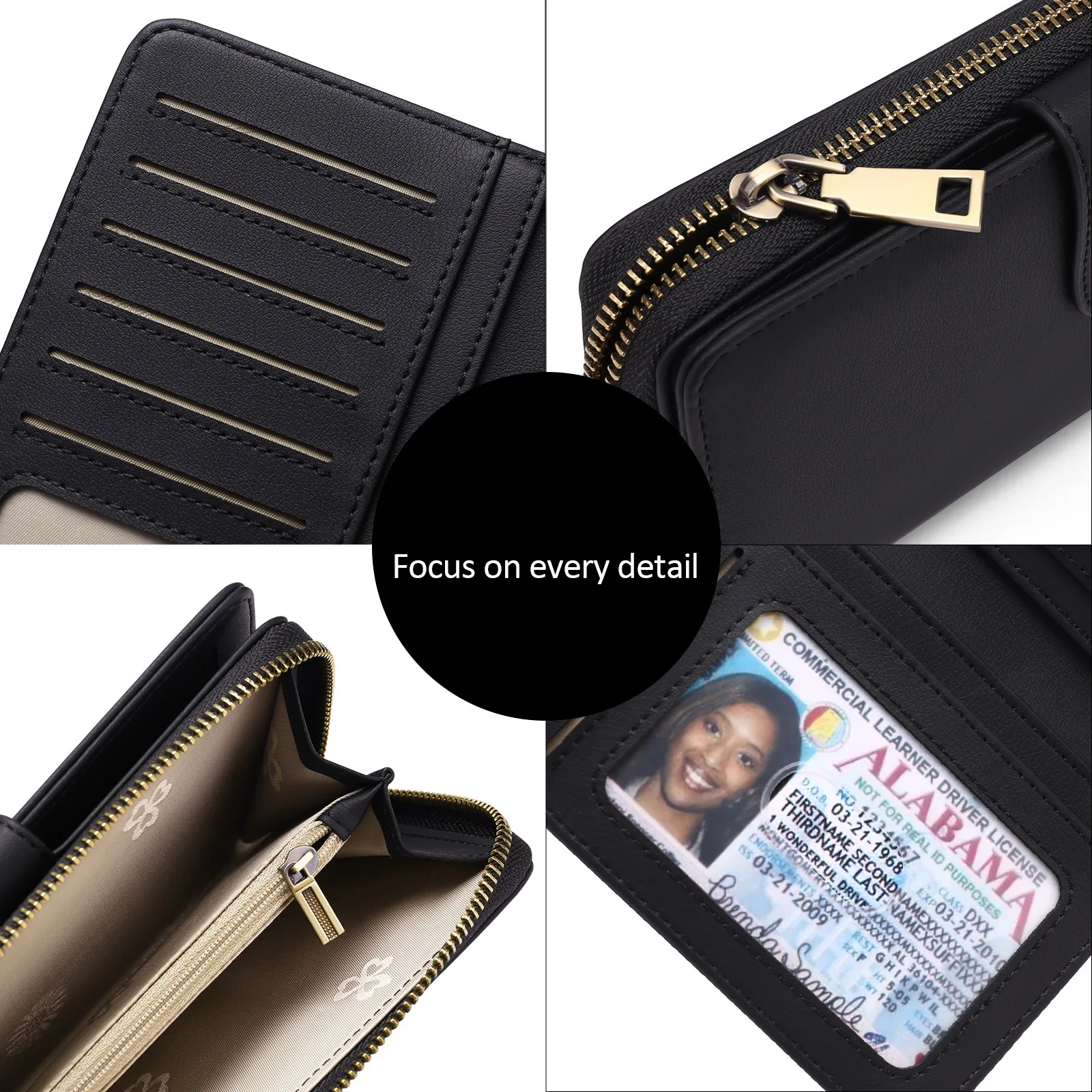 High Quality  Women's Long Wallet Fashion Womens Handbag Clutch Purse ID Credit Card Holder Coin Case Phone Wallets for Ladies