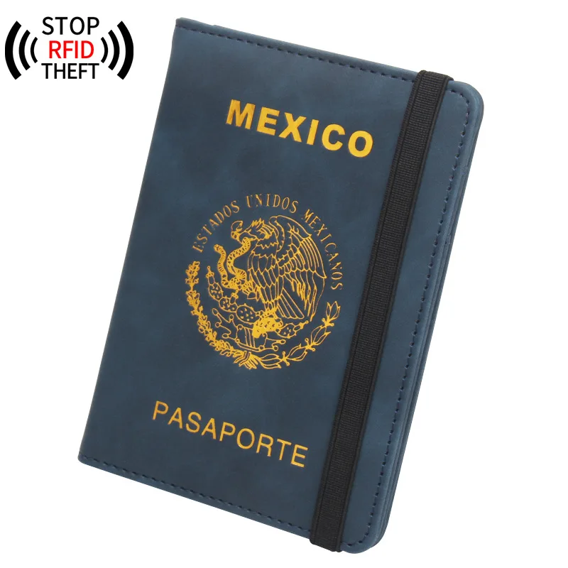 Rfid Mexico Passport Cover Quality Pu Passport Case Ticket Cards Holder Multifunctional Travel Wallet Name Engraving Available