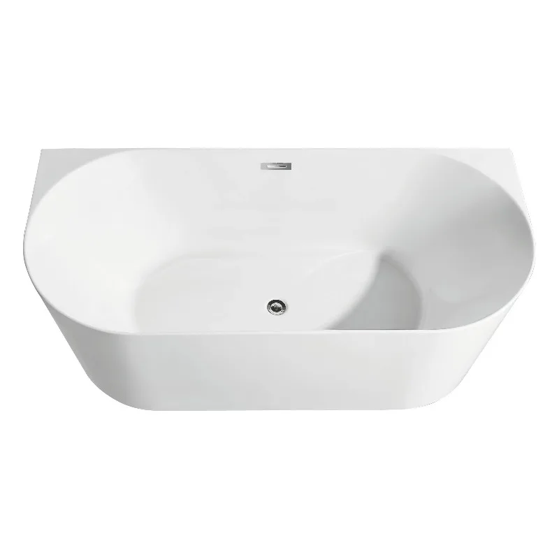 Indoor Freestanding White Bathtub Whirlpools Massage Acrylic Corner Soaking Hot Tub for Villa