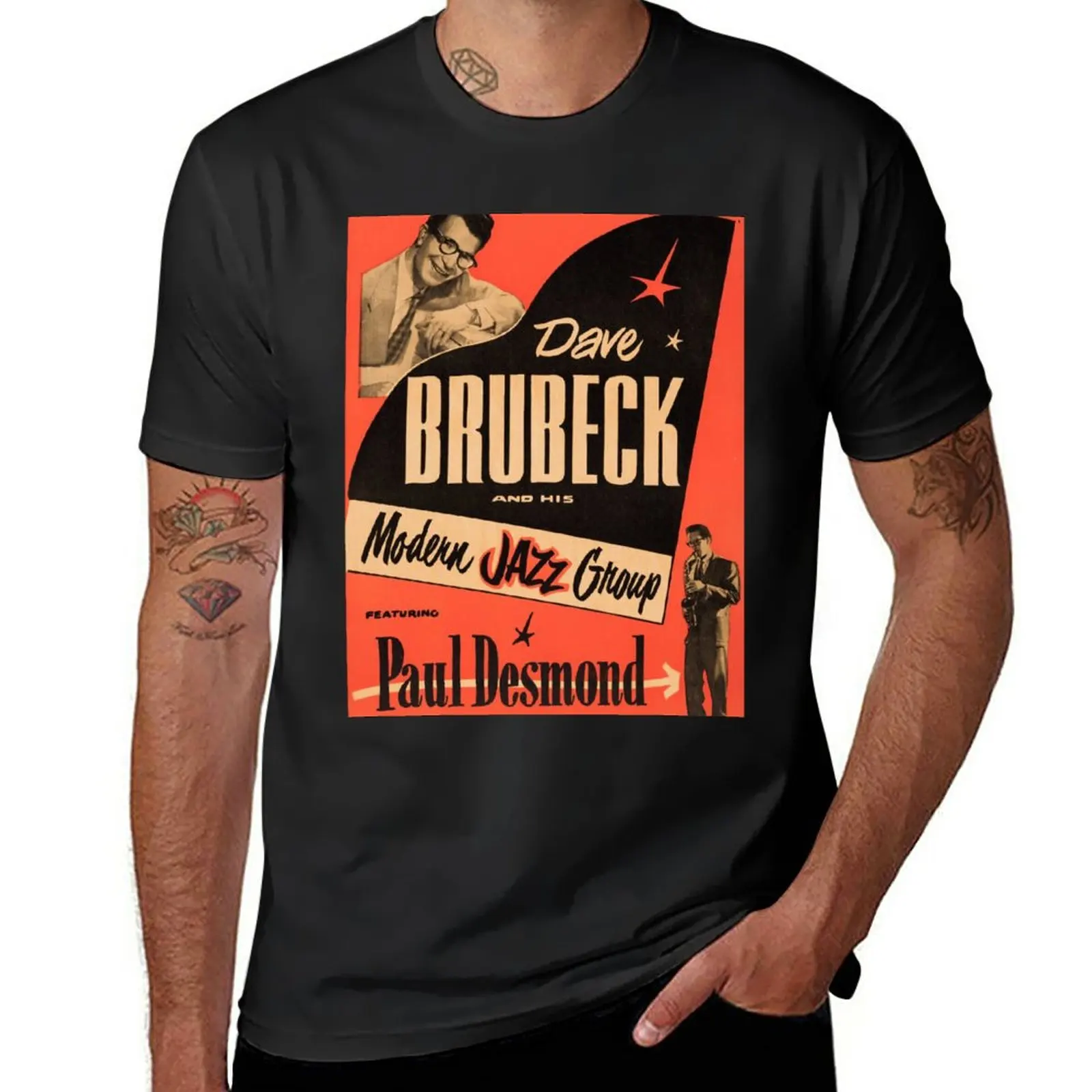 New Dave Brubeck T-Shirt Short sleeve summer tops t shirts for men graphic