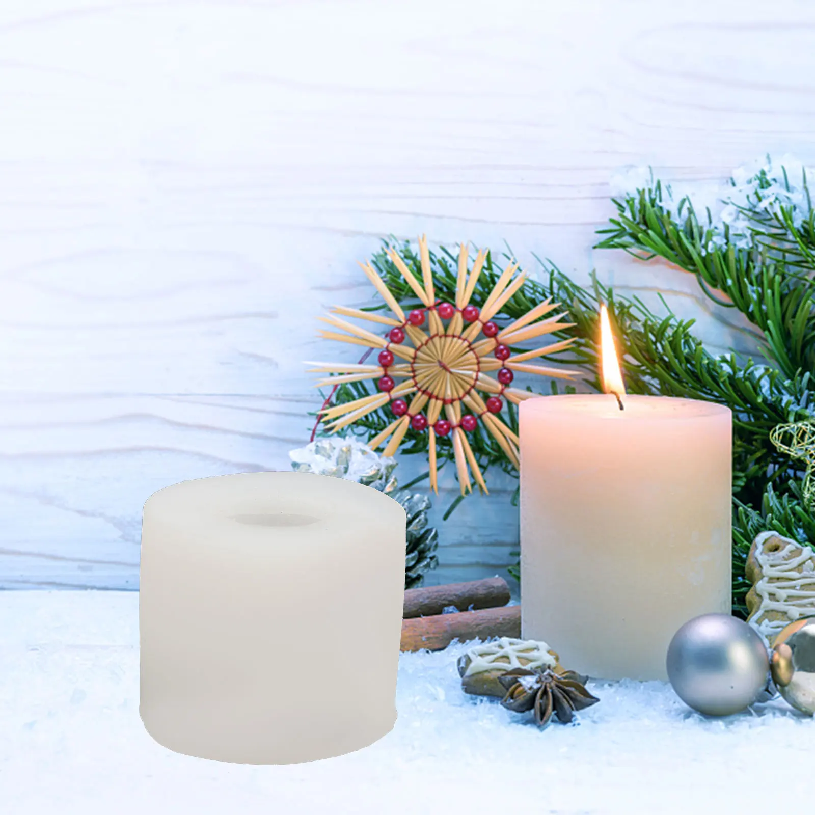 

Creative DIY Silicone Mold Reusable Craft Molds for Soap Wax Christmas Decorative Scented Candles Flexible for candles