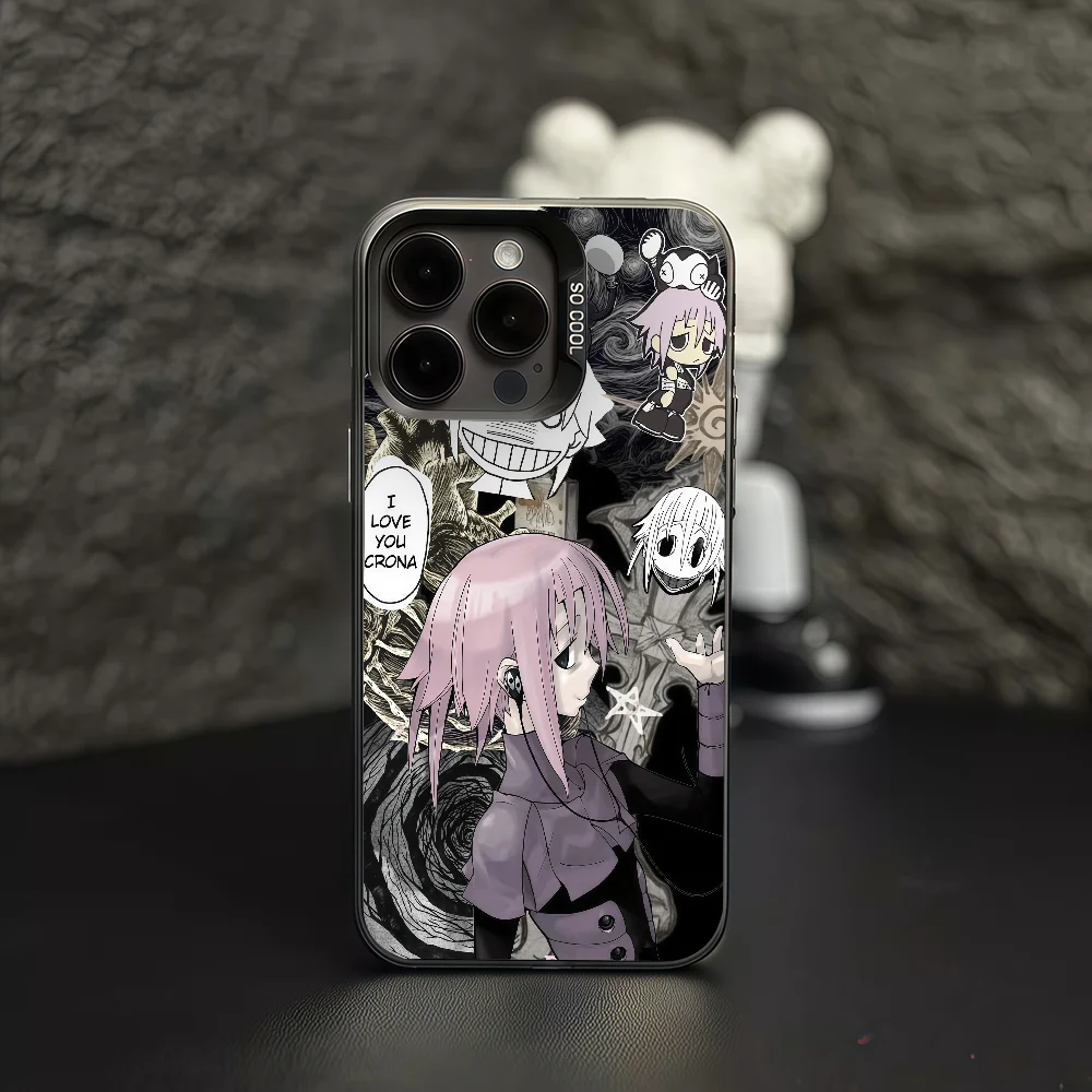 Funda de teléfono de Anime para iPhone 12 11 13 14 15 16 17 Max Pro Plus Mini funda protectora IMD Color Soul Eater
