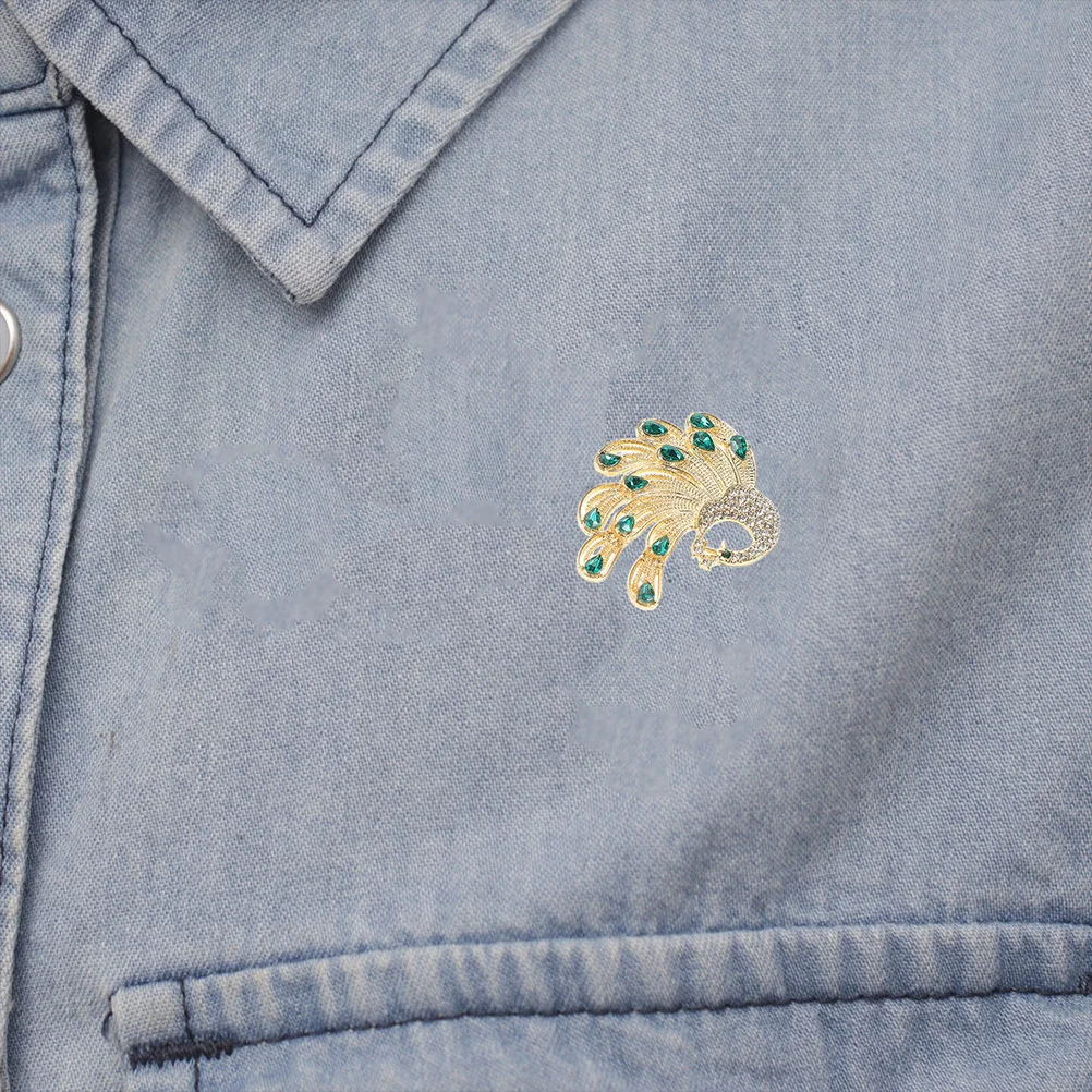 

2Pcs Women Brooch Pin Set Rhinestone Bird and Peacock Brooches for Cardigan Sweater Shawl Scarf Dress Formal Casual Outfit